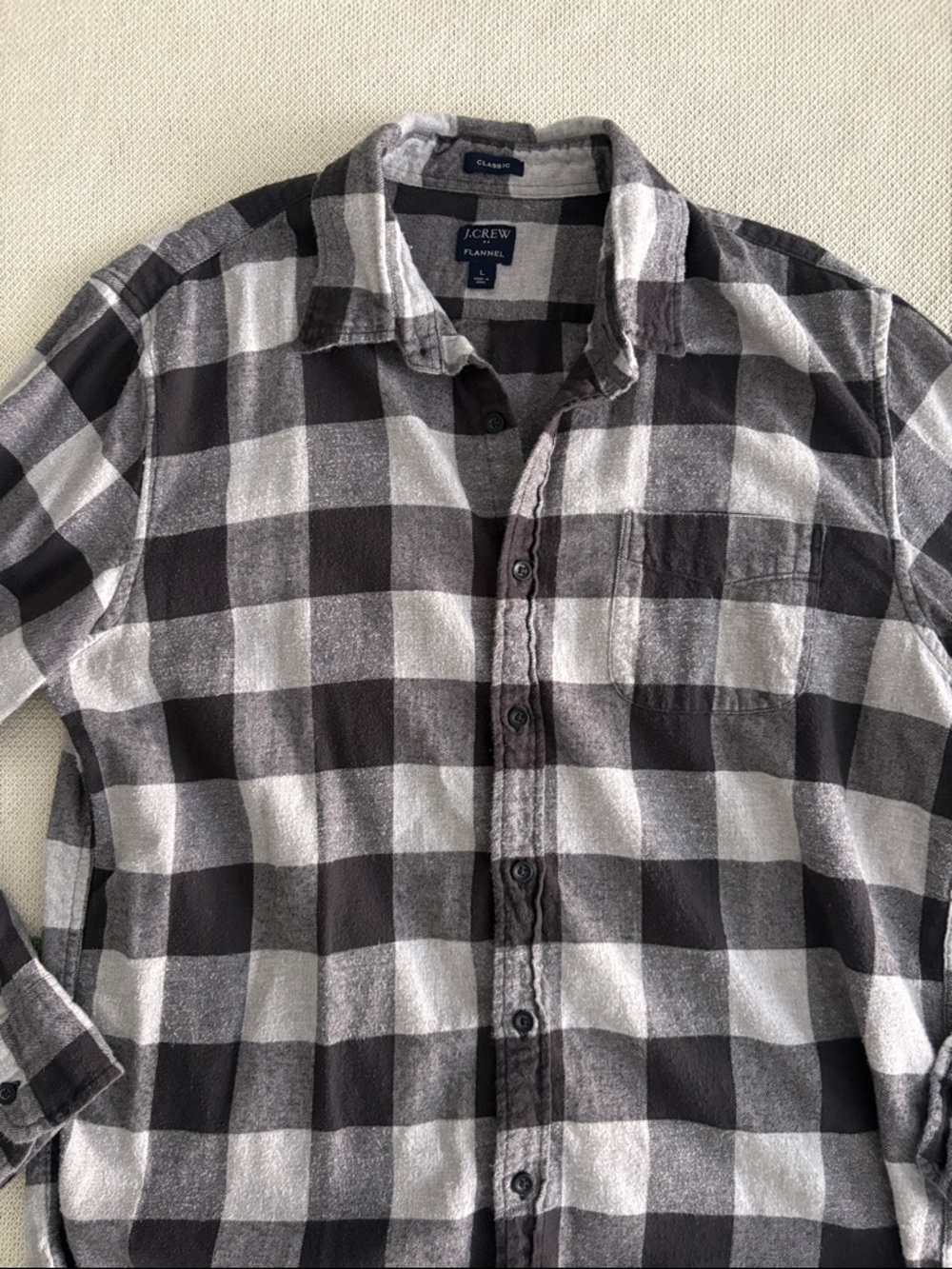J. Crew Black & White Buffalo Check Button-Down Shirt